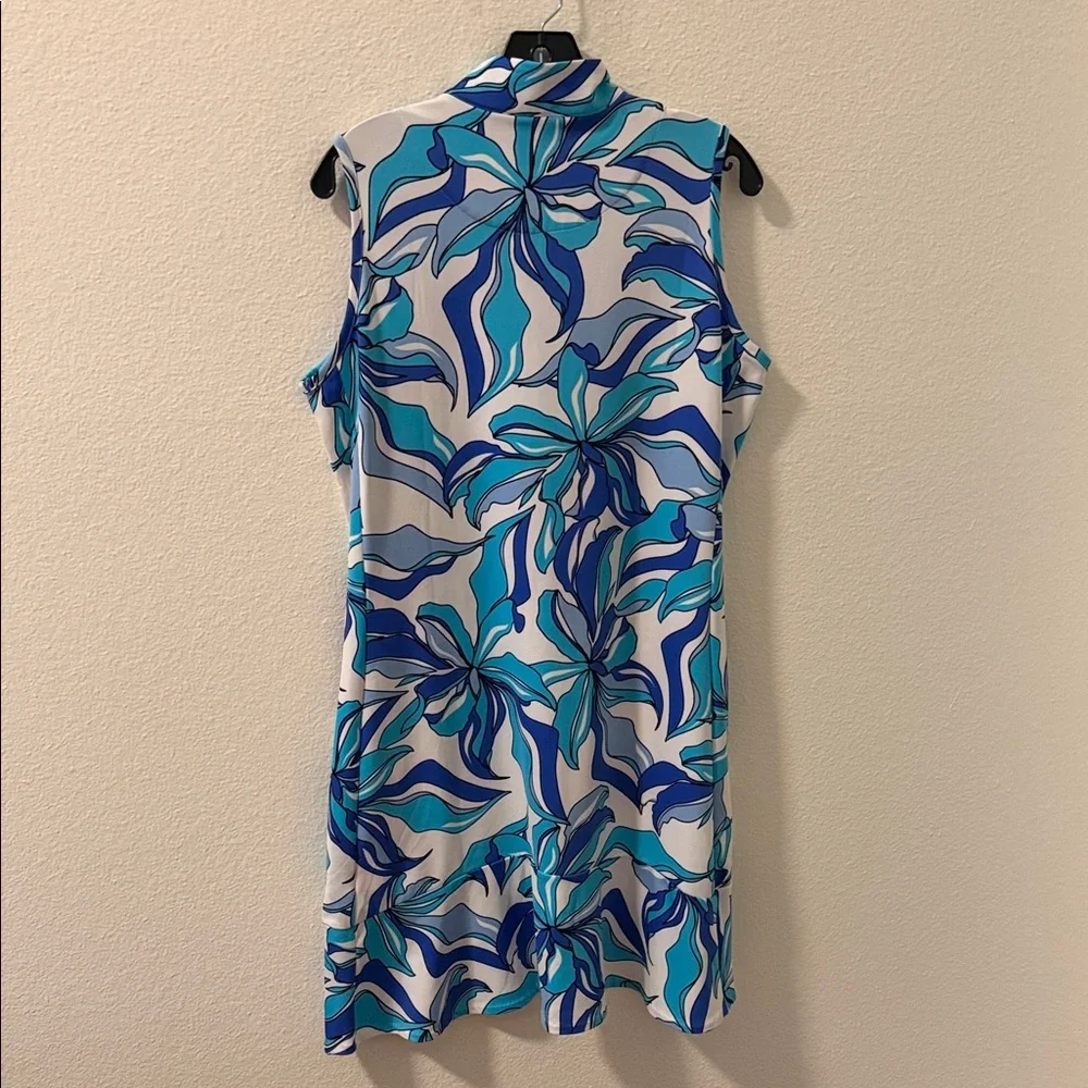Tail Blue and White Floral Dress for sports and beach - Picture 5 of 8
